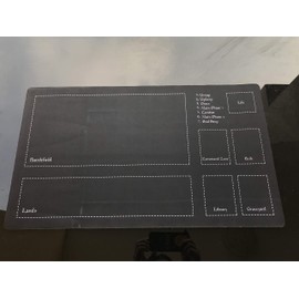 Black Background and White Lines Board Games Playmat for Magical Card and Board Game-The Games Play Mat Bag