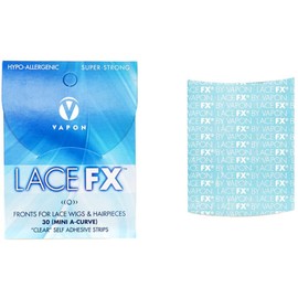 Vapon Lace FX Mini A-Curve, Fronts for Lace Wigs & Hairpieces- Clear Self Adhesive Strips