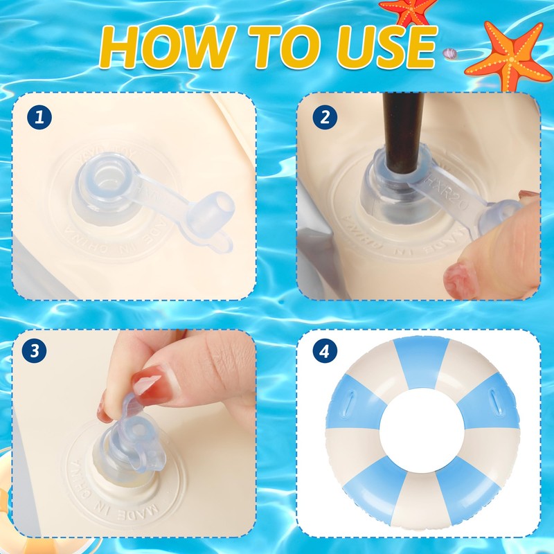 2 PCS Large Swim Ring with Handles for Adults 35