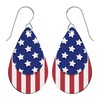 Fourth of July Earrings | Sterling Silver and Painted Wood