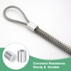 M METERXITY 50-Pack Aluminum Crimping Loop Sleeves, 1.5mm 1/16" Round