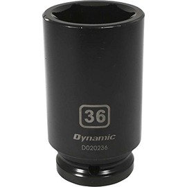 Dynamic Tools 3/4" Drive 6 Point Metric, 36mm Deep Length, Impact Socket