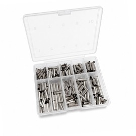 Fishing Crimp Sleeves 300pcs Silver 7 Sizes Leader Wire Crimp Tubes