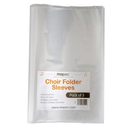 Mapac MP11630-SLEEVE Choir Folder Plastic Sleeves, Set of 5 Pieces