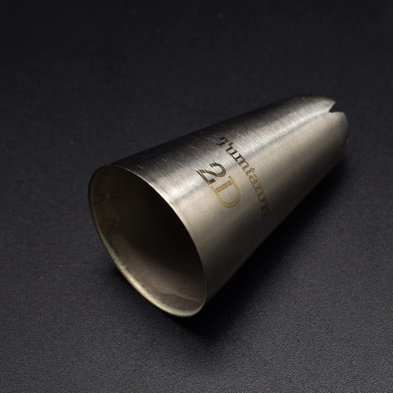 2D Nozzle Large Drop Flower Piping Tip, Large Seamless Stainless