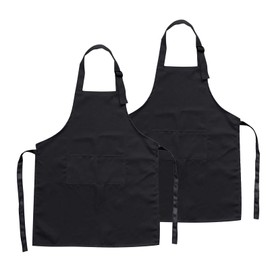 QGH 2 Pcs Kids Apron for Cooking and Painting, Adjustable Children's Aprons with 2 Large Pockets, Waterproof and Durable Kids Painting Apron - Perfect for Toddlers and Children Ages 2-13