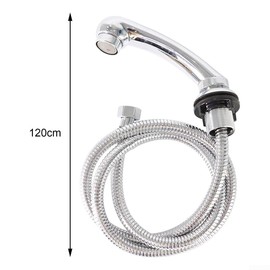 Hair Salon Sprayer Attachment With Extended Hose 117Cm Shampoo Bowl Faucet Head 3Cm Nozzle Diameter Alloy ABS Construction For Hairdresser Sink