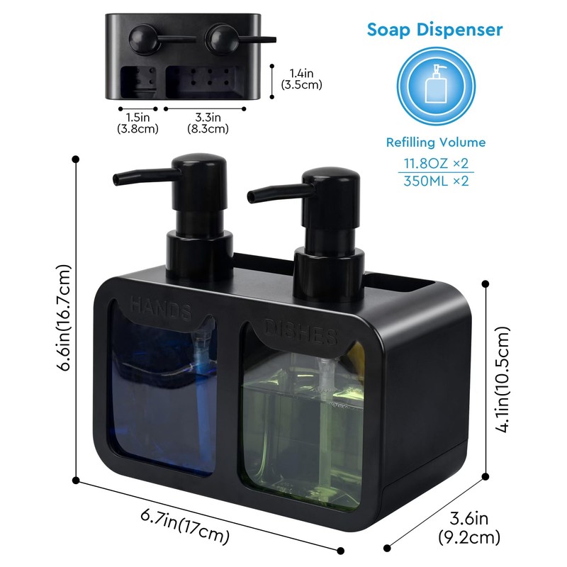 Richenda 4-in-1 Soap Dispenser with Sponge Holder – Kitchen Sink