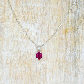 Birthstone Necklaces for Women Fine Jewelry Sterling Silver Dainty Infinity Pendant Anniversary Birthday Gifts for Her Wife Mom Lady Daughter, Chain 18" (Natural Ruby-July)
