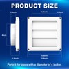 Dryer Vent Cover Outside, 4inch Louvered Outdoor Vent Cover Includes