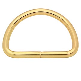 Wuuycoky 1.5" Inner Diameter Golden D Rings Buckles D-ring Non-welded For Webbing Strapping Pack of 10
