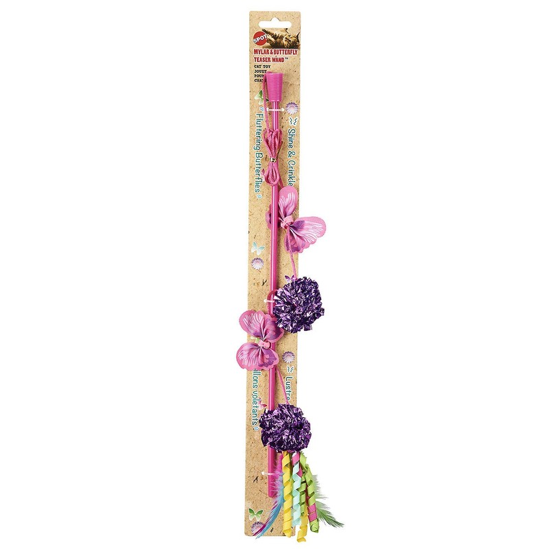 SPOT Mylar & Butterfly Teaser Wand - Cat Toy with