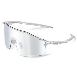 BATFOX Photochromic Cycling Sunglasses for Men & Women,UV400 Sports Glasses W/Adjustable TR90 Frame for Running,Baseball,MTB