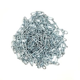 #1 X 15-FT Double Loop Chain, Bright Galvanized,155lbs Capacity, 15ft Clamshell Packing, Ideal for Gates, Porch Swings, Playground, Gymnasium, Padlock Chains, Boat Chains, and Fixture Hanging.