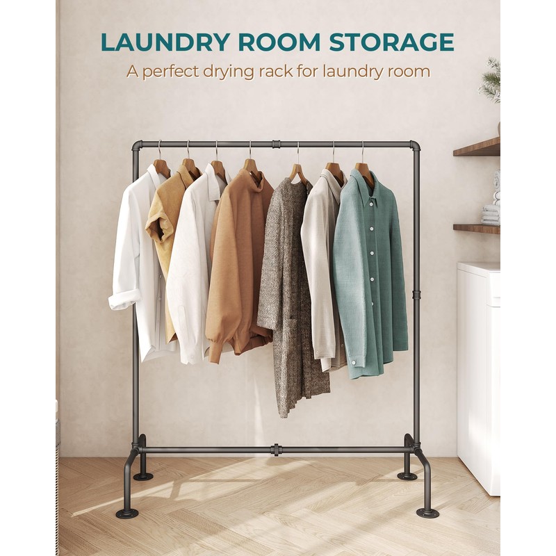 OROPY Industrial Pipe Clothing Rack Free Standing Set of 2,