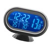 Car Clock Thermometer Voltmeter Gauge 3 in 1 Clock Thermometer