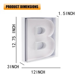 SHENGHE 12" Fillable Cardboard Letter Charcuterie Gift Box With Cover Sweets Packaging (B)