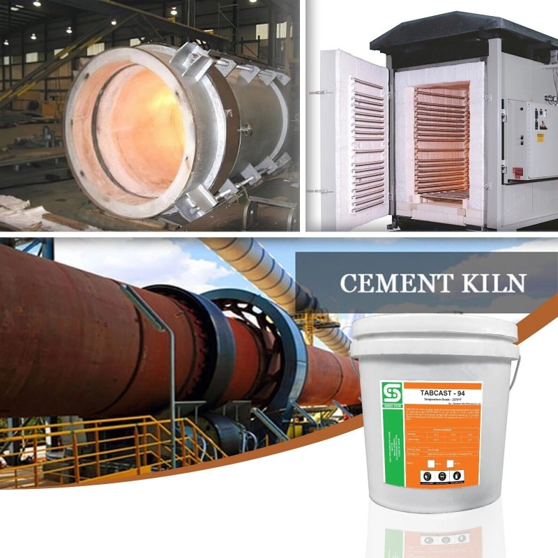 tabcast-94 94% Alumina Dense Castable Refractory Cement 22 Lbs.
