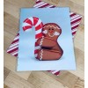 Handmade Gingerbread Candy Cane Xmas Holiday Front/Back Cover Set 4