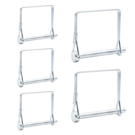Ruidee 5 Pcs Shaft Locking Pin 6x60mm Wire Lock Pin Safety Coupler Pin Carbon Steel Square Retainer Wire Clip Hitch PTO Pin Trailers Pin for Farm Garden (FSX/6x60mm)