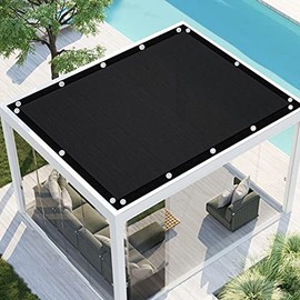 Artpuch Outdoor Shade Cloth with Grommets 8x10 ft Privacy Screen Patio Porch Gazabo Garden Shade Cover for People Pet Plant, Black