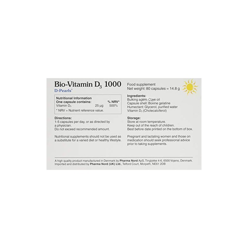 Pharma Nord Bio-Vitamin D3 800IU 20mcg 80 Capsules