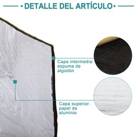 QUARKZMAN Car Sound Insulation 6mm Thermal Insulation Sticker Bonnet 100x100cm