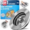 3-in-1 Stainless Steel Kitchen Gadget, JOMST Kitchen Sink Drain Strainer