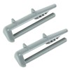 SPARES2GO Plastic Rear Rail End Caps for Whirlpool Dishwasher (Pack