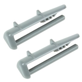 SPARES2GO Plastic Rear Rail End Caps for Whirlpool Dishwasher (Pack of 2)