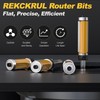 REKCKRUL 4Pcs Top and Bottom Bearing Flush Trim Router Bits