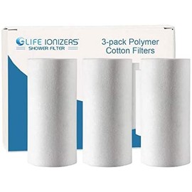 Life Ionizer Shower Replacement Cotton Filter - Pack of 3