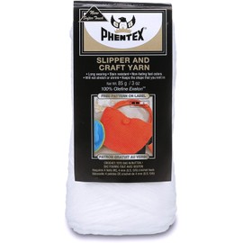Phentex Slipper & Craft White Yarn - 3 Pack of 3oz/85g - Olefin - 4 Medium - 164 Yards - Knitting, Crocheting & Crafts