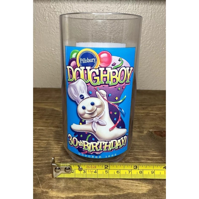 Pillsbury Doughboy 1995 Collector Plastic Glass 30th Anniversary/Bi