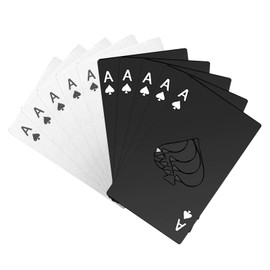 QBXMY7 Ace Of Spades Bottle Opener-Stainless Steel Credit Card Size Casino Bottle Opener for Your Wallet Pocker Cap Opener Portable Stainless Steel Can Opener (10 Pack Black & Silver)