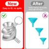 3pcs Funnel Set - Stainless Steel Funnels for Liquids, Powders,