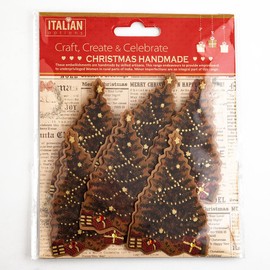 Italian Options Vintage Christmas Tree's Traditional Craft Decorations (6 pcs)