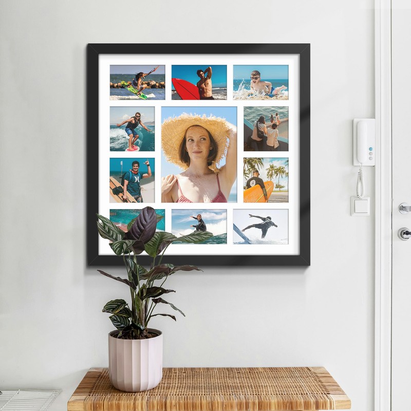 DUENPY 20x20 Collage Picture Frames Display One 8x10 Inch and