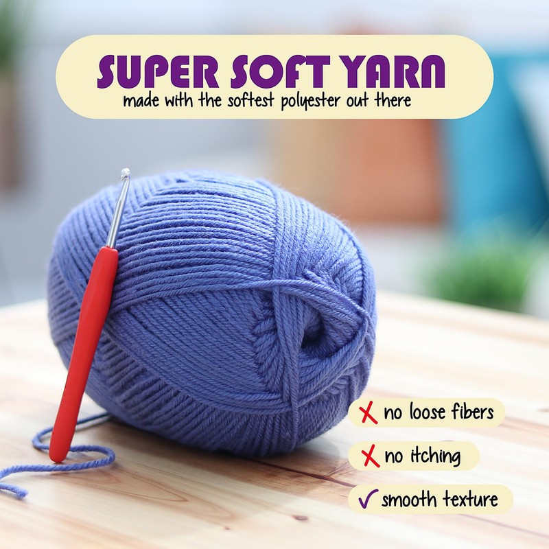 Crochet Kit for Beginners Adults and Kids - Beginner Crochet