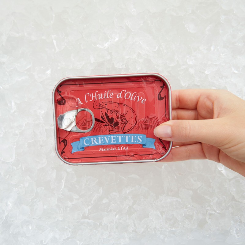 Balvi Fork Appetizer Conserverie Crevettes Retro Design Canned Shrimp Can/INOX