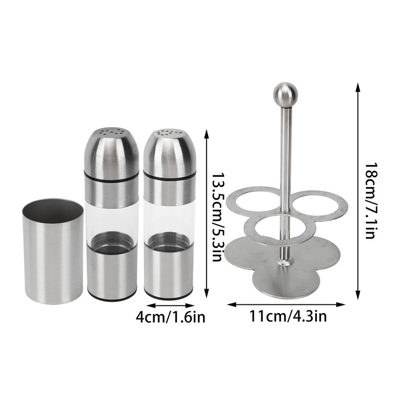 Stainless Steel Seasoning Bottle Multipurpose Food Grade Refillable Rustproof Salt