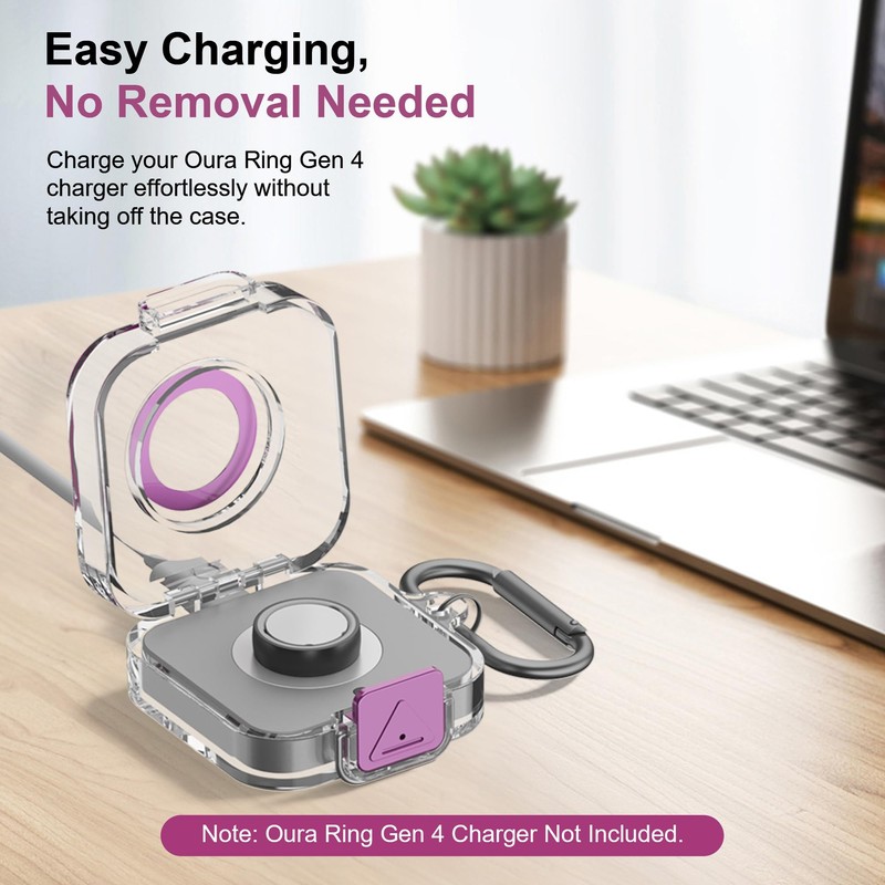 BEARDDO PC Case for Oura Ring Gen 4 Charger Protector