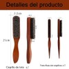 2 Cepillos Cerdas de Jabalí, Cepillo para Cabello Hombre, Cepillo