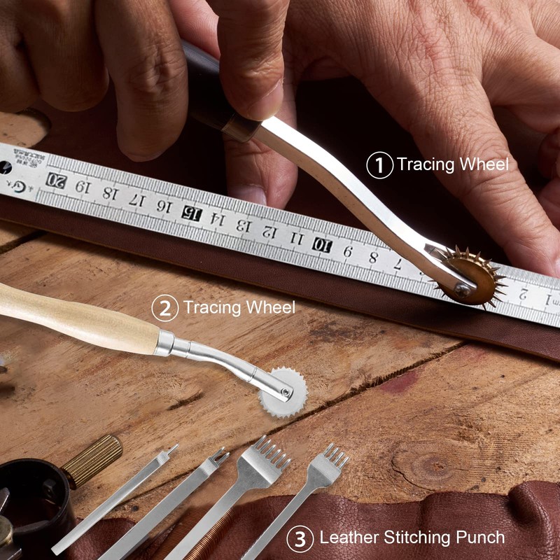 Leather Tool, DIY Leather Tool Set, Leather Sewing Set with