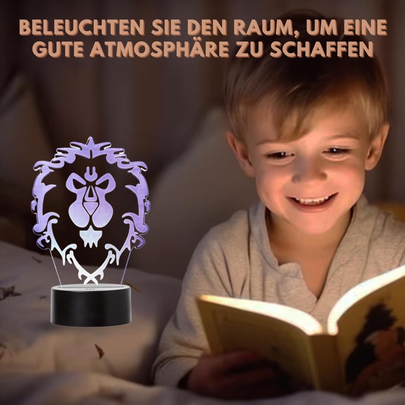 LED Lamp Video Games World of Warcraft Alliance Colour Changing