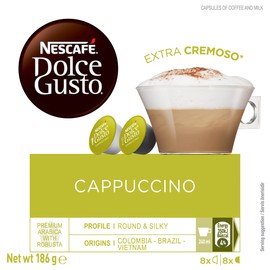 NESCAFÉ DOLCE GUSTO Cappuccino Coffee Capsules Box of 16 servings