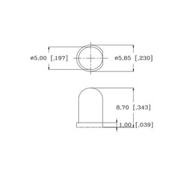 5mm 9v Pre-Wired Red LED - Ultra Bright (7v, 8v, 9v) (Pack of 50)
