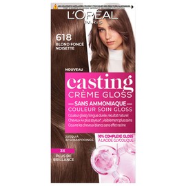 L'ORÉAL PARIS - Semi-Permanent Hair Colour Tone on Tone - Care Colour Gloss - No Ammonia - Casting Cream Gloss - Shade: Dark Blonde Hazelnut (6.18)
