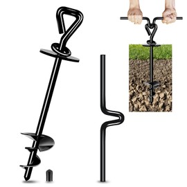 Ground Anchor Dog, Spiral Blade Anchor for Dogs up to 220 lbs, Ground Anchor Dog Medium or Large for Camping, Beach, Lawn and Yard
