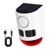 Solar Motion Sensor Alarm with Strobe Light, 130dB Outdoor Security